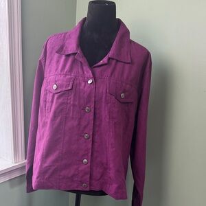 Venezia Jeans Purple suede like Jacket